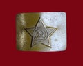 Soviet russian army belt buckle Royalty Free Stock Photo