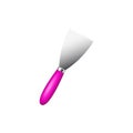 Metal spatula with pink handle