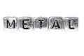 Metal spelled out Royalty Free Stock Photo