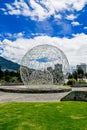 Metal sphere sculpture in park Quito Ecuador South Royalty Free Stock Photo
