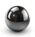 Metal sphere on white background. Vector illustration