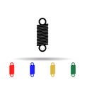 Metal spring multi color icon. Simple glyph, flat vector of metal spring icons for ui and ux, website or mobile application Royalty Free Stock Photo