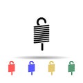 Metal spring multi color icon. Simple glyph, flat vector of metal spring icons for ui and ux, website or mobile application Royalty Free Stock Photo