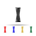 Metal spring multi color icon. Simple glyph, flat vector of metal spring icons for ui and ux, website or mobile application Royalty Free Stock Photo