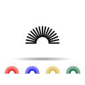 Metal spring multi color icon. Simple glyph, flat vector of metal spring icons for ui and ux, website or mobile application Royalty Free Stock Photo