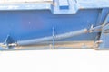 Metal springs big size blue is rust Suspension system tighten product in the container.