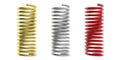 Metal springs on white background. 3d illustration