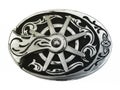 Metal Spur belt buckle detail Royalty Free Stock Photo