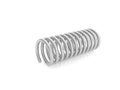Metal stainless spring on a white background . Royalty Free Stock Photo