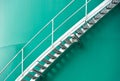 Metal stair on tank Royalty Free Stock Photo