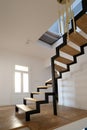 Metal staircase in modern home Royalty Free Stock Photo