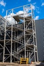 Metal staircase next to the building Royalty Free Stock Photo