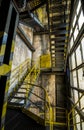 Metal stairs in factory