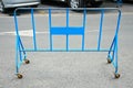 Metal Stand Barrier Blue