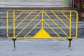 Metal Stand Barrier Yellow