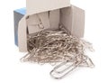 Metal staples with box Royalty Free Stock Photo