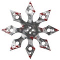 Metal star with blood Royalty Free Stock Photo