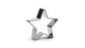 Metal Star Cookie Cutter Isolated on White Royalty Free Stock Photo