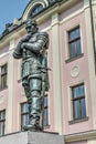 Metal Statue Albrecht von Wallenstein in Frydlant Royalty Free Stock Photo