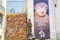 Metal statue in homage to Santo Antonio, patron saint of the city of Lisbon.