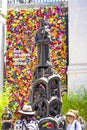 Metal statue in homage to Santo Antonio, patron saint of the city of Lisbon.