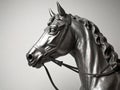 metal statue horse head side view Royalty Free Stock Photo