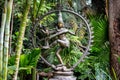 Metal statue if hindu goddess kali in the garden Royalty Free Stock Photo