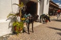 Metal statue Puerta Maya cruise port Cozumel