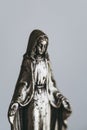 Metal statuette of the virgin mary Royalty Free Stock Photo