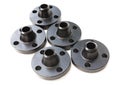 Metal steel flanges Royalty Free Stock Photo