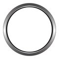 Metal/steel ring/circular icon. Isolated on white