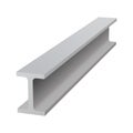 Metal steel rolled rail block construction girder material. Metal steel hard bar icon tube