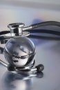 Metal stethoscope Royalty Free Stock Photo