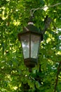 Metal street lamp with glass, antique stylized