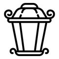 Metal street lamp icon, outline style