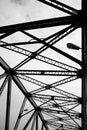 Metal structural of bridge detail Royalty Free Stock Photo