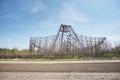 The metal structure of the astronomical radio telescope observatory on the territory of the Institute of the Ionosphere