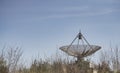 The metal structure of the astronomical radio telescope observatory on the territory of the Institute of the Ionosphere