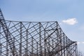 The metal structure of the astronomical radio telescope observatory on the territory of the Institute of the Ionosphere