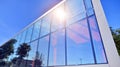 Modern building glass roof metal frame construction. Royalty Free Stock Photo