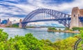 Metal structure of Sydney Harbour Bridge, New South Wales - Australia Royalty Free Stock Photo