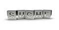 Metal Suche Text Royalty Free Stock Photo