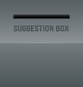 Metal suggestion box - optical illusion