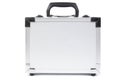 Metal suitcase isolated on bhite background