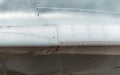 metal surface body of russian military fighter plane Royalty Free Stock Photo