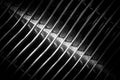 Metal surface of the radiator for a tecnical background. Toned Royalty Free Stock Photo