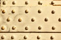 Metal surface with rivets Royalty Free Stock Photo