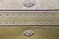 Metal surface with rivets Royalty Free Stock Photo