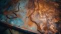 a metal surface with rust and water drops on top of it Royalty Free Stock Photo