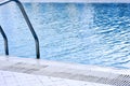 Metal swimming pool stairs Royalty Free Stock Photo